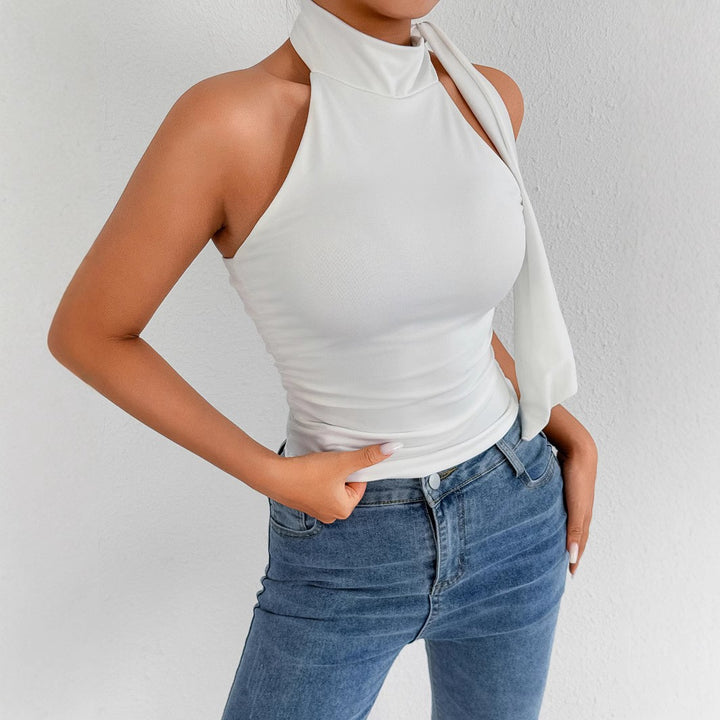 Damen elegantes Top mit femininer Schleifenoptik Lisslune