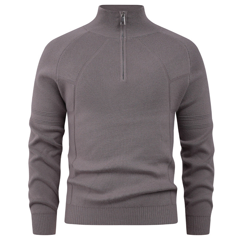 Men's knit sweater with modern zipper and elegant structure Lisslune