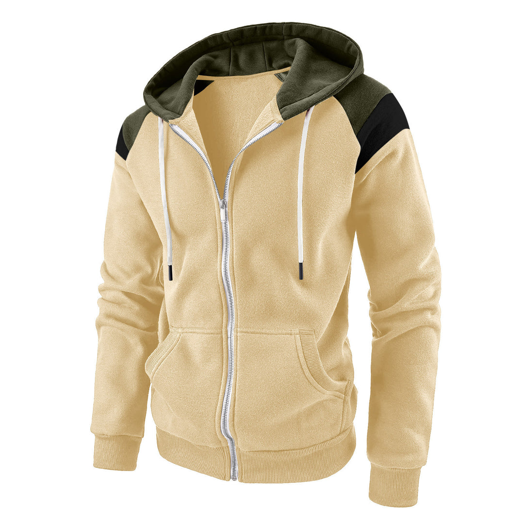 Men's Sporty Hooded Jacket with Modern Color Block Design Lisslune
