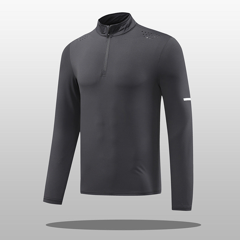 Men's functional long-sleeve shirt with zipper and breathable material Lisslune