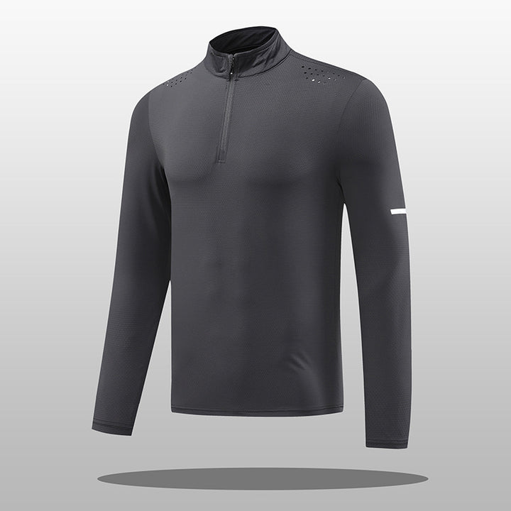Men's functional long-sleeve shirt with zipper and breathable material Lisslune