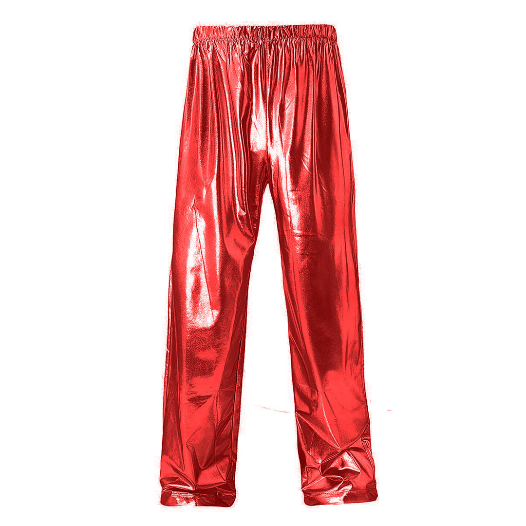 Men's shiny leisure pants with elastic waistband Lisslune