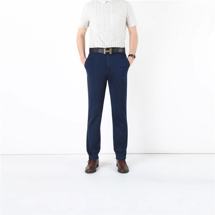 Men's classic chinos with side pockets and elastic waistband Lisslune