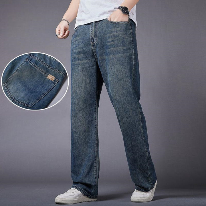 Men's Loose Denim Pants in Casual Style Lisslune