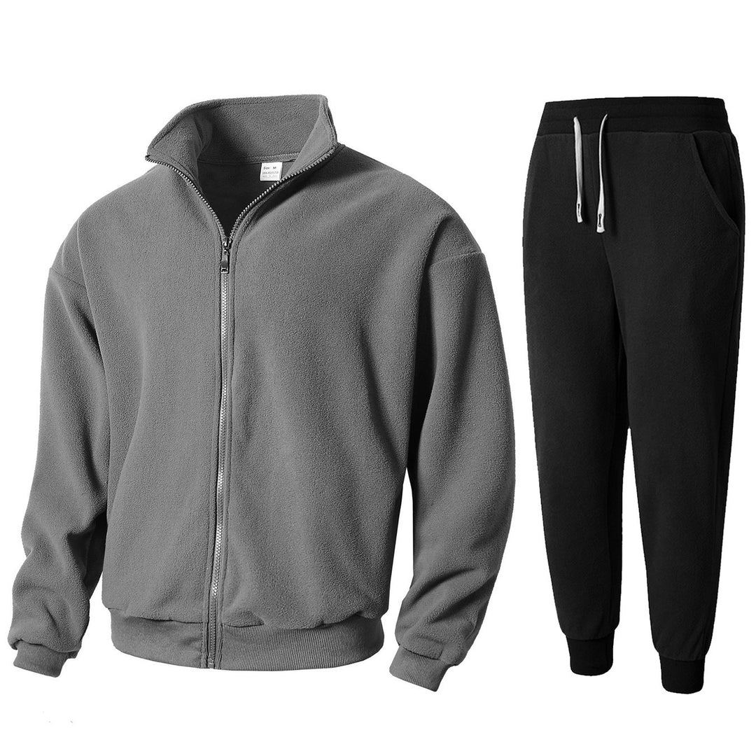 Men's Fleece Relax Suit with High Collar Lisslune