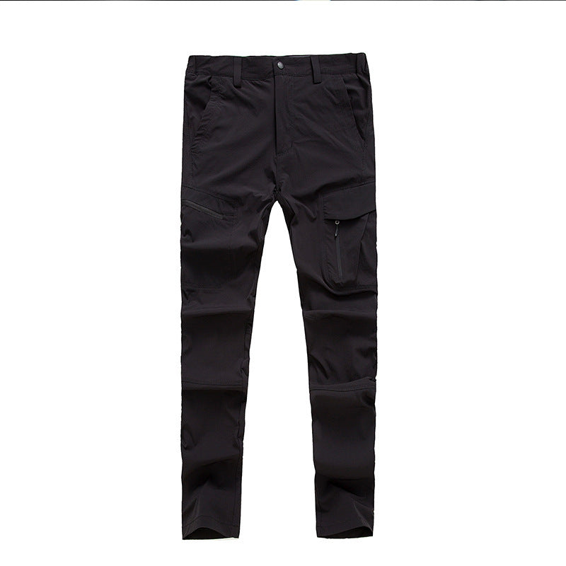 Men's multifunctional cargo pants with multiple pockets and elastic waistband Lisslune
