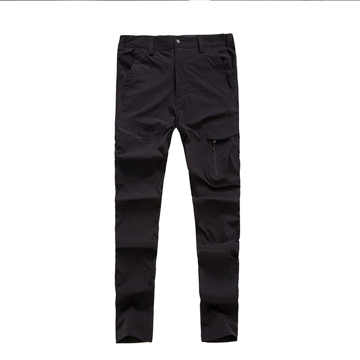 Men's multifunctional cargo pants with multiple pockets and elastic waistband Lisslune