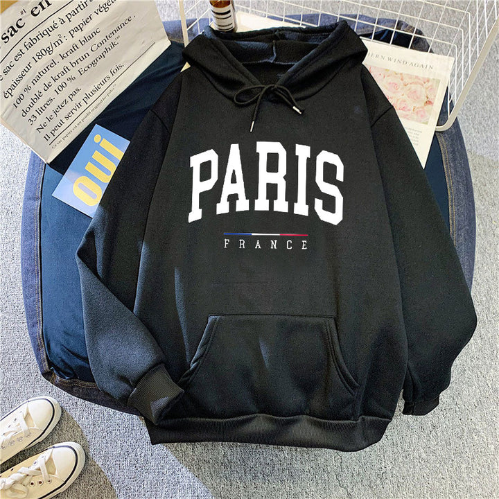 Women's hoodie with large Paris print Lisslune