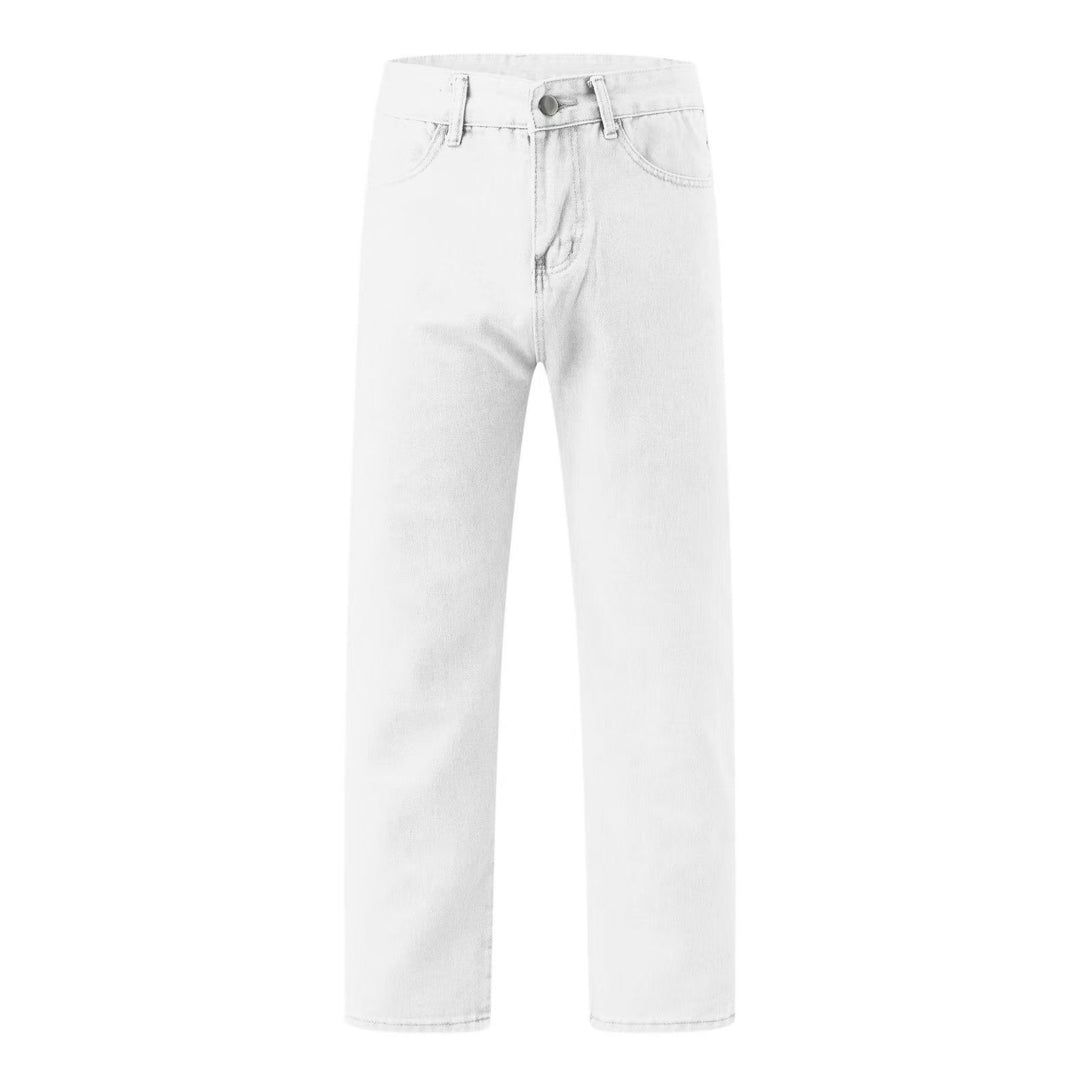 Women's straight cut jeans with high waist and classic details Lisslune