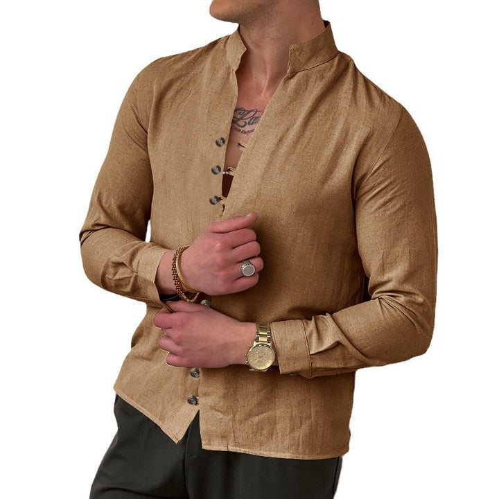 Men's long-sleeve shirt with modern button details and timeless design Lisslune