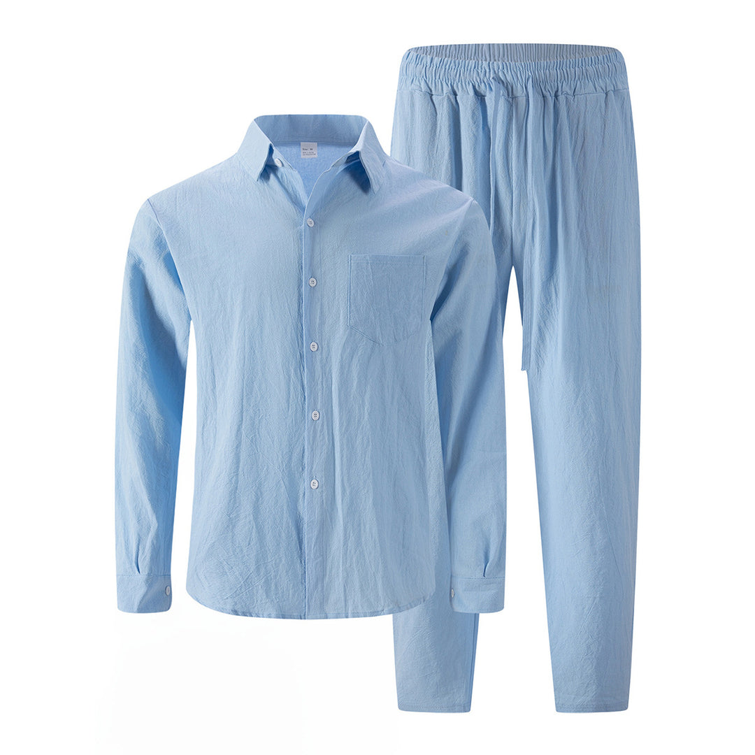 Men's casual pajamas set made of breathable material with elegant design Lisslune