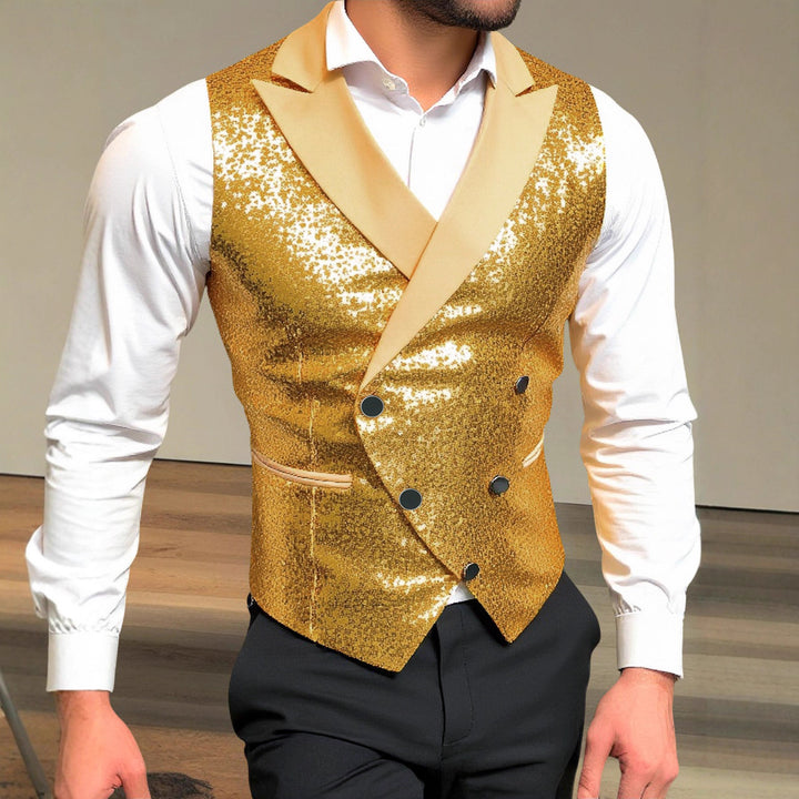Men's shimmering sequin vest Lisslune
