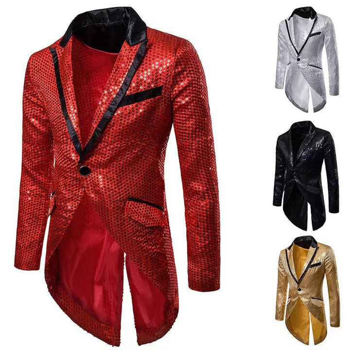 Men's fashionable and shiny blazer with a stylish cut Lisslune
