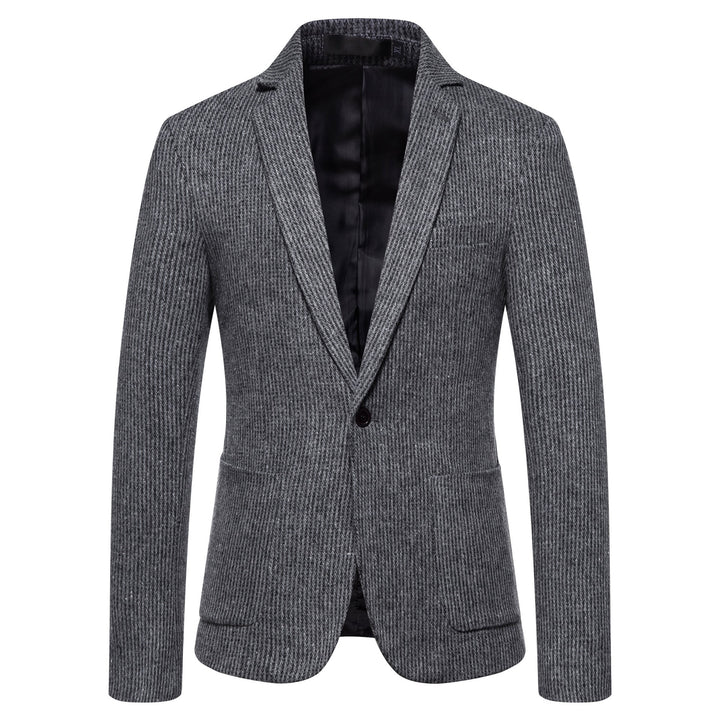 Men's elegant knit blazer with textured design and slim fit Lisslune