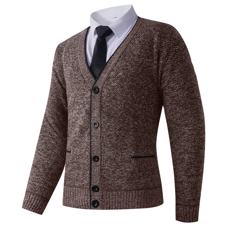 Men's cardigan with V-neck and classic design Lisslune