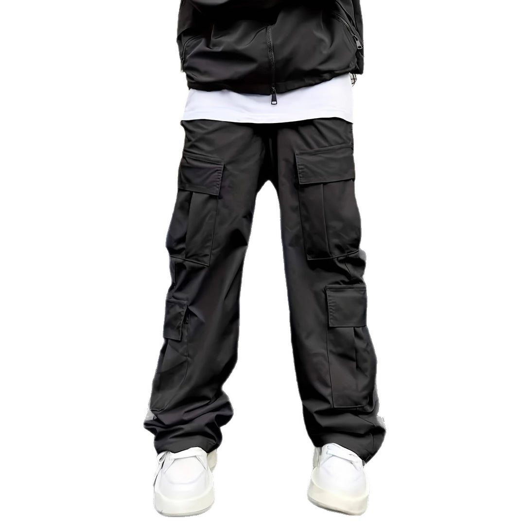 Men's functional cargo pants with versatile pockets and elastic waistband Lisslune