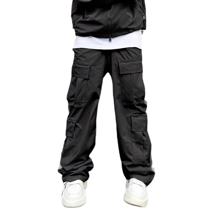 Men's functional cargo pants with versatile pockets and elastic waistband Lisslune