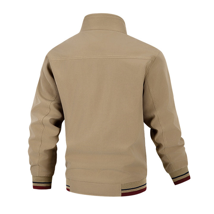 Men's fashionable transitional jacket with high collar and practical pockets Lisslune