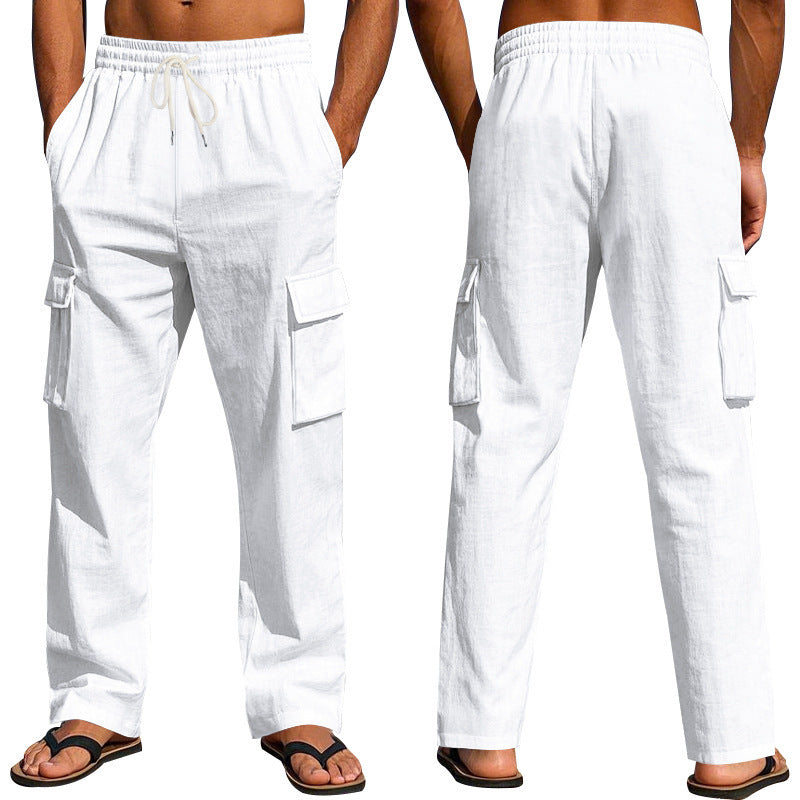 Men's cargo pants made of lightweight, breathable fabric with practical pockets Lisslune