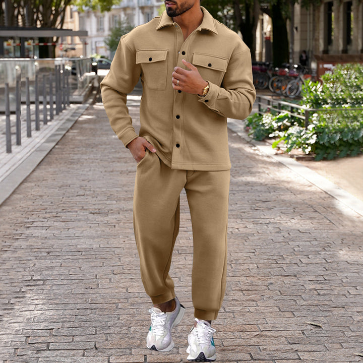 Men's casual leisure jacket with practical pockets and comfortable waistband Lisslune