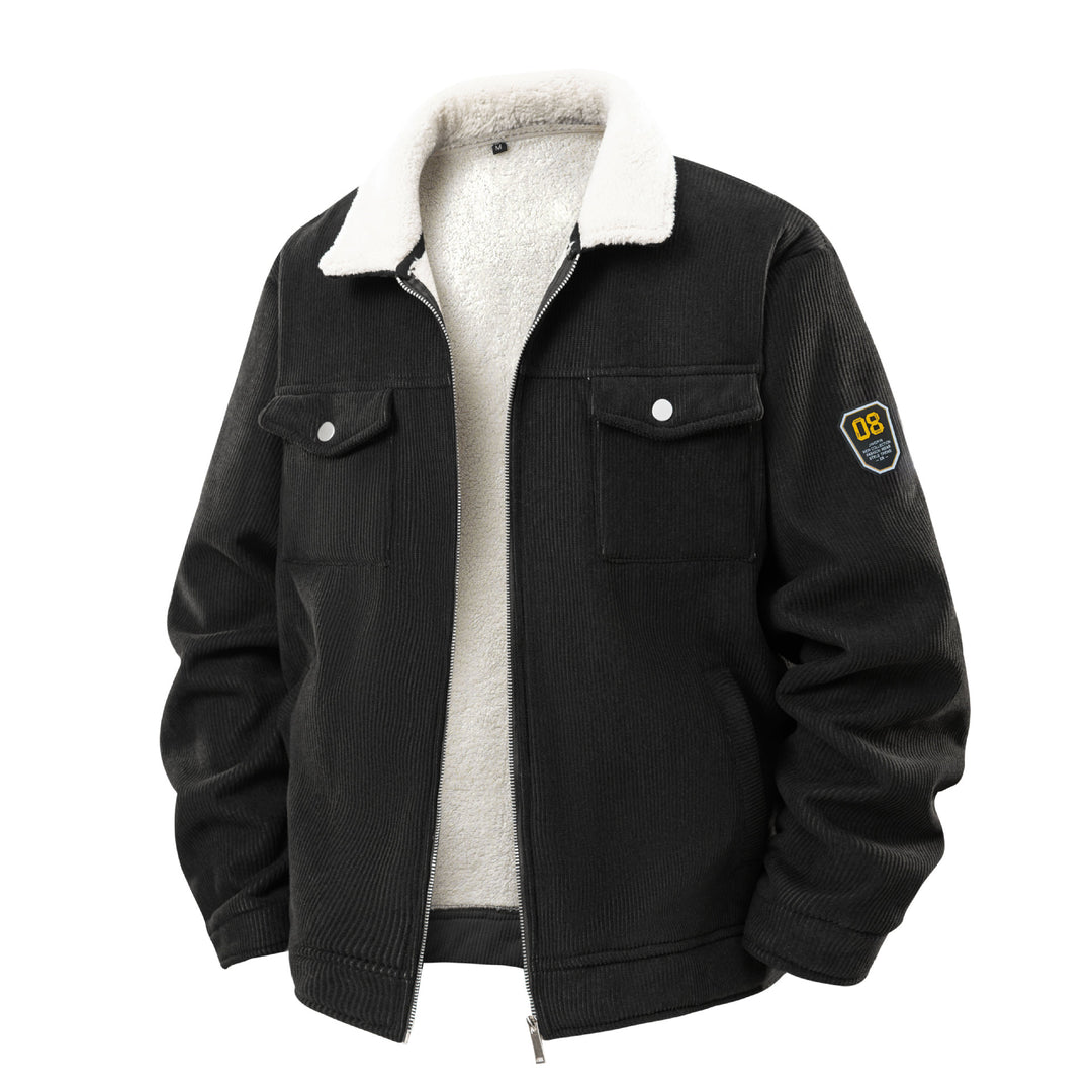 Men's padded jacket with cord structure and practical pockets Lisslune