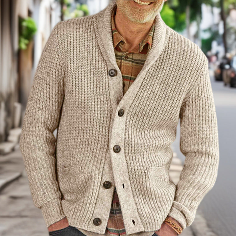 Men's cardigan with textured design and elegant buttons Lisslune