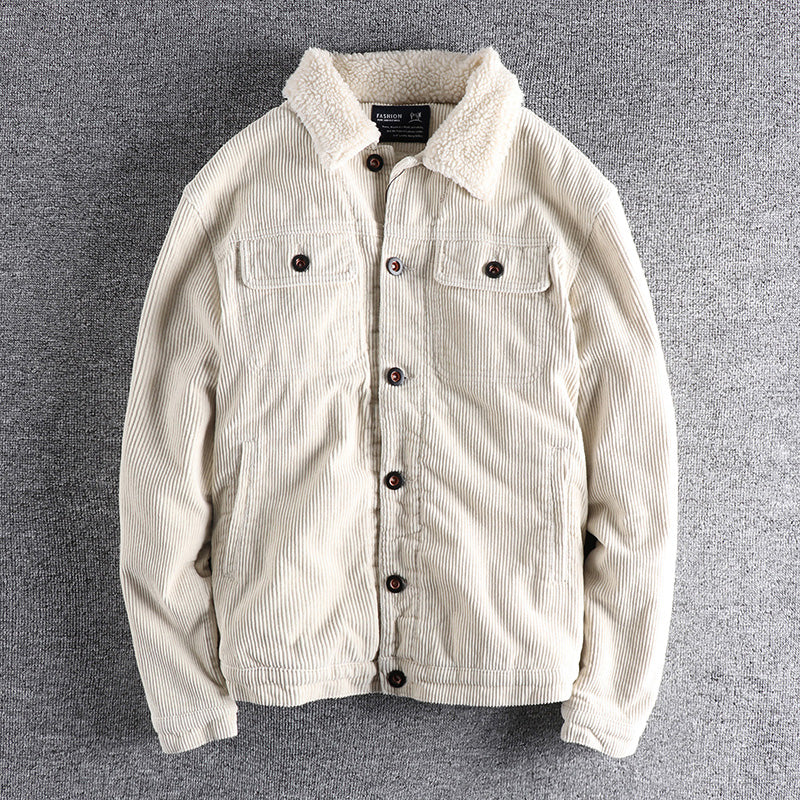 Men's cord jacket with cozy lining and practical pockets Lisslune