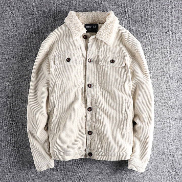 Men's cord jacket with cozy lining and practical pockets Lisslune