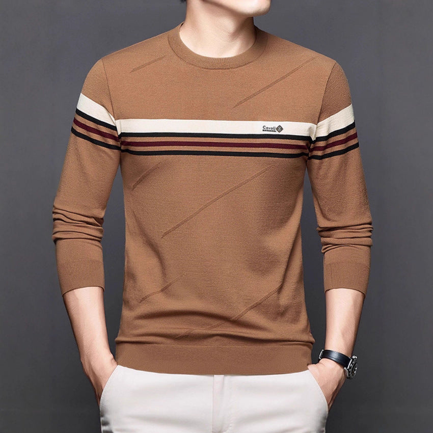 Men's elegant sweater with modern stripes Lisslune