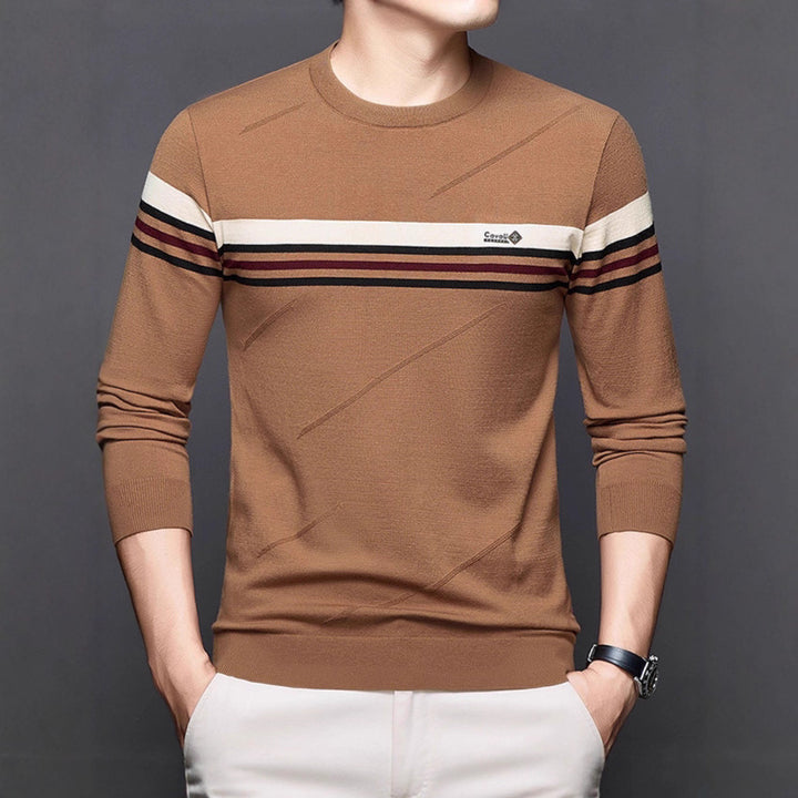 Men's elegant sweater with modern stripes Lisslune