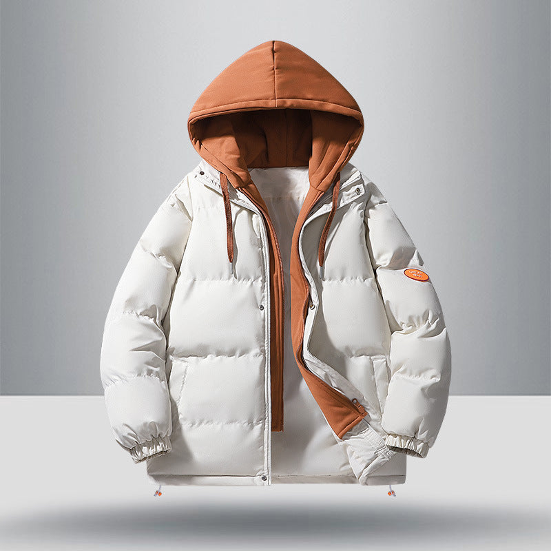 Men's quilted winter jacket with detachable hood and inner lining Lisslune