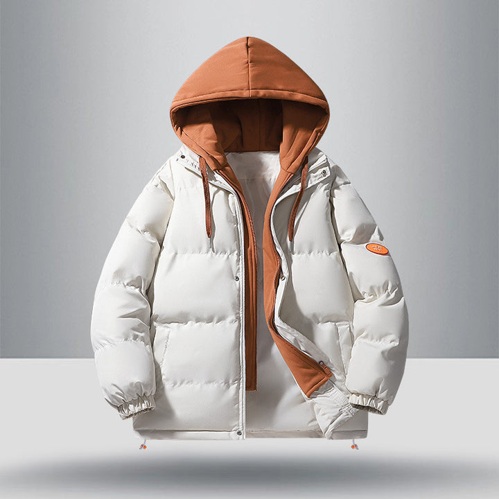 Men's quilted winter jacket with detachable hood and inner lining Lisslune