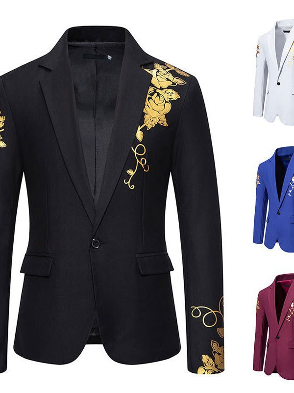 Men's elegant blazer with floral design and high-quality workmanship Lisslune
