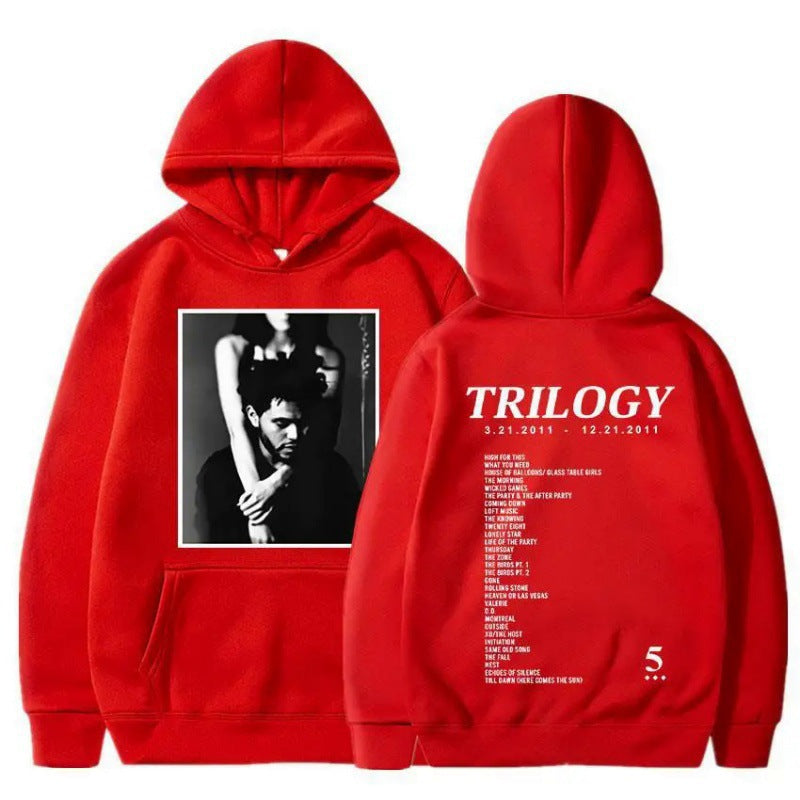 Women's hoodie with artistic photo print and unique lettering Lisslune