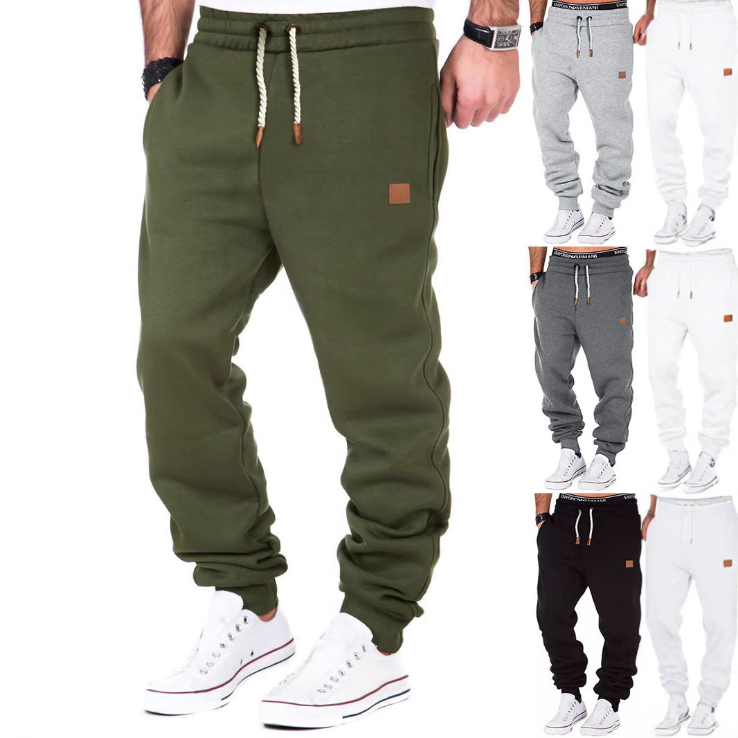 Men's comfortable leisure jogging pants with elastic waistband and practical pockets Lisslune