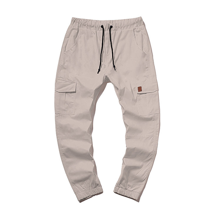 Men's cargo pants with elastic waistband and practical side pockets Lisslune
