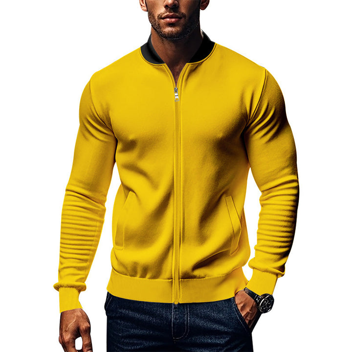Men's sporty bomber jacket with zipper and breathable inserts Lisslune