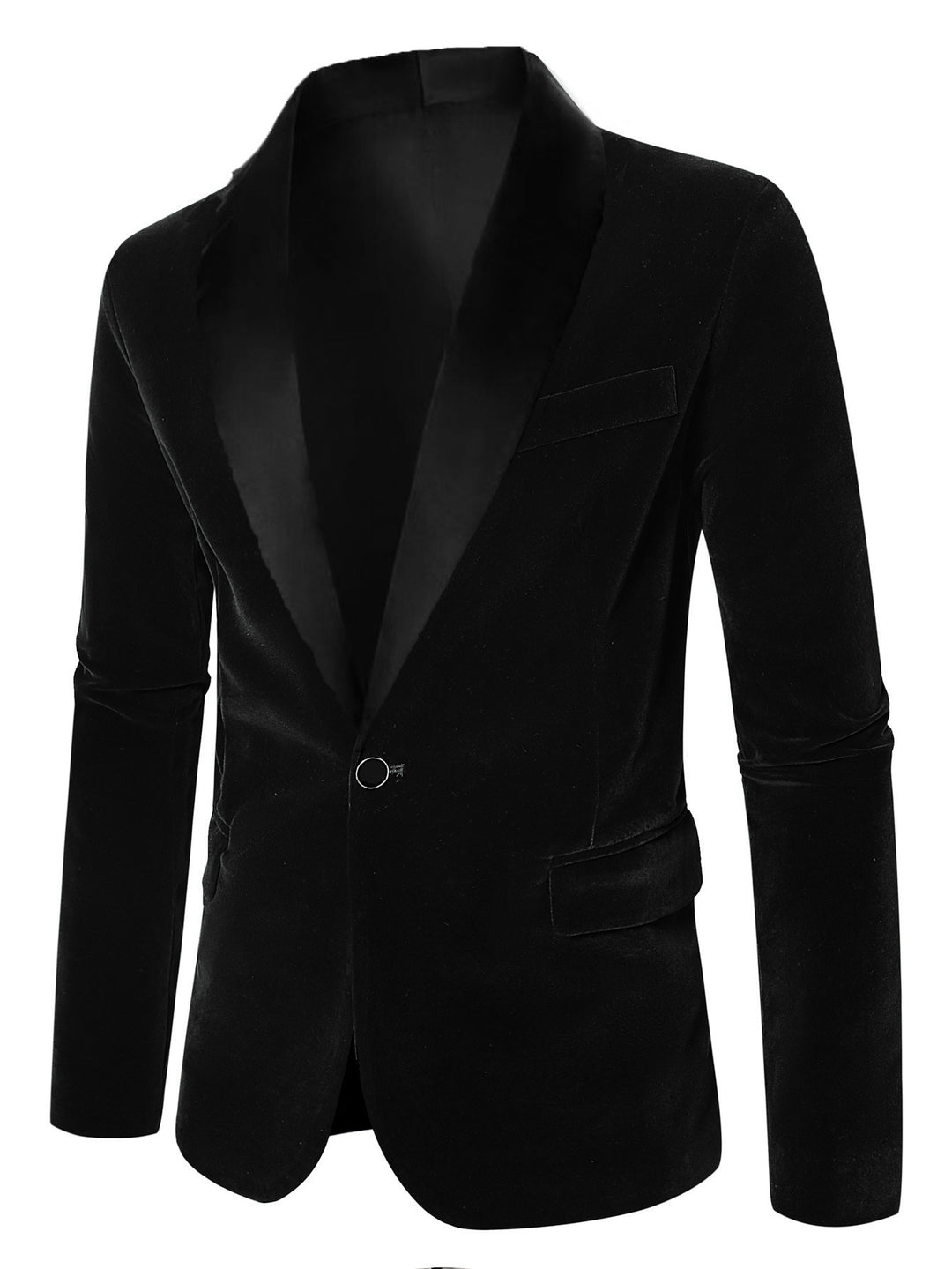 Men's elegant velvet blazer with satin finish Lisslune