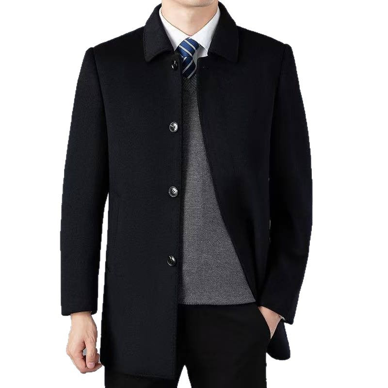 Men's classic transitional coat made of high-quality wool blend Lisslune