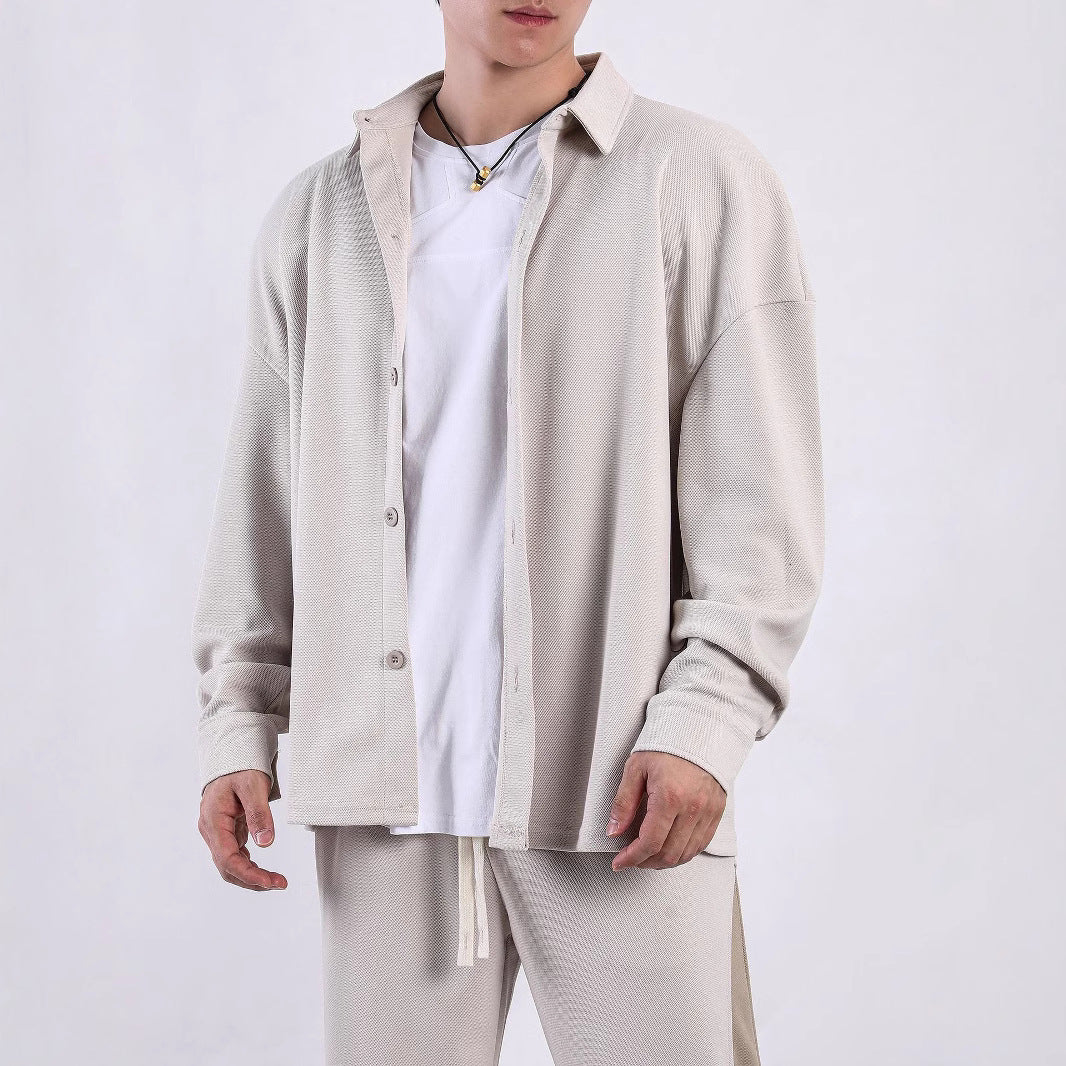 Men's long-sleeve shirt with innovative fabric and stylish cut Lisslune