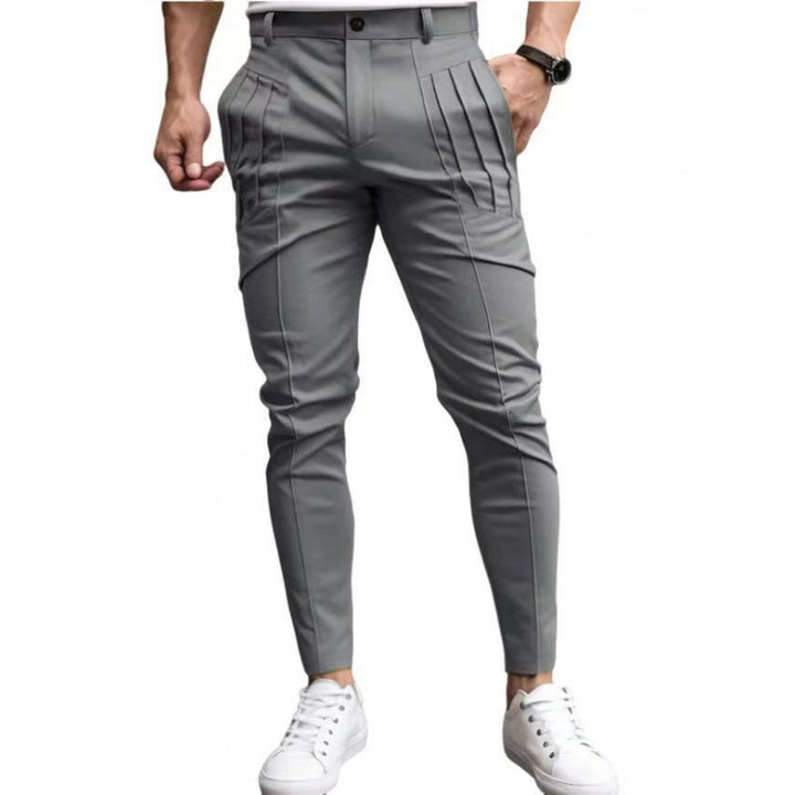 Men's elegant slim-fit trousers with high-quality pleats and practical pockets Lisslune