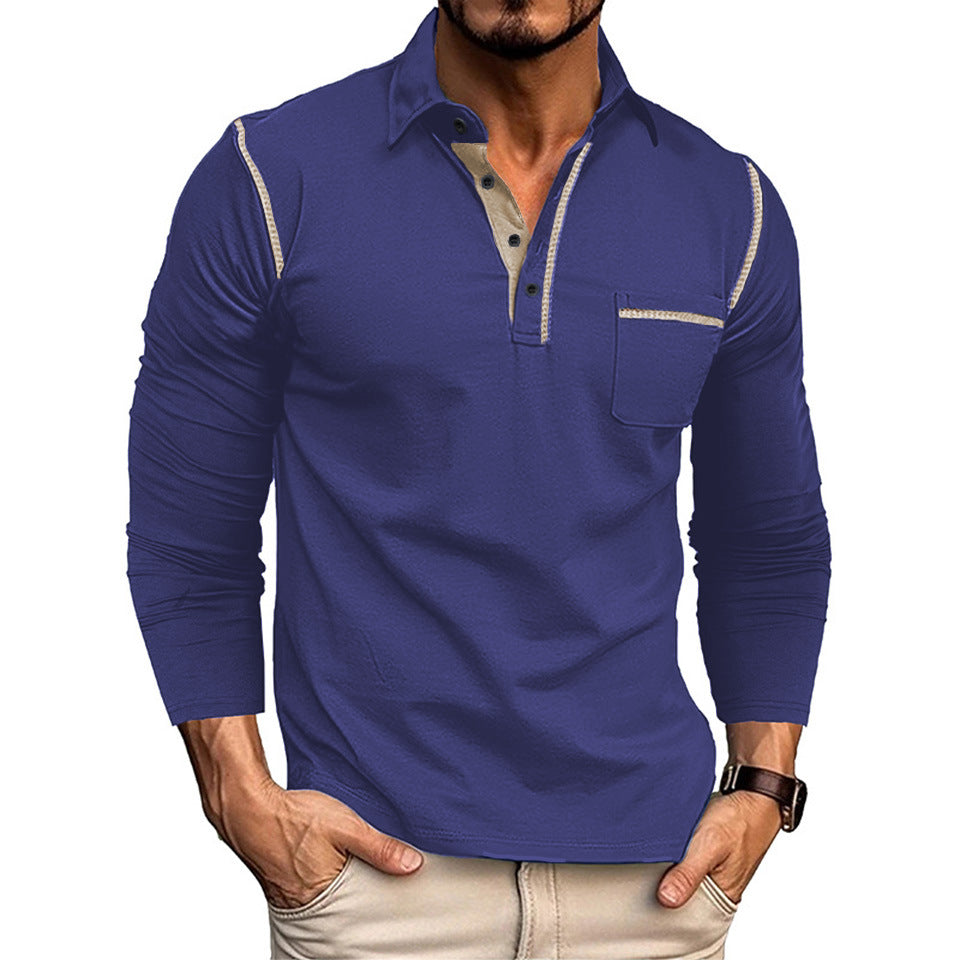 Men's Long Sleeve Polo Shirt Lisslune