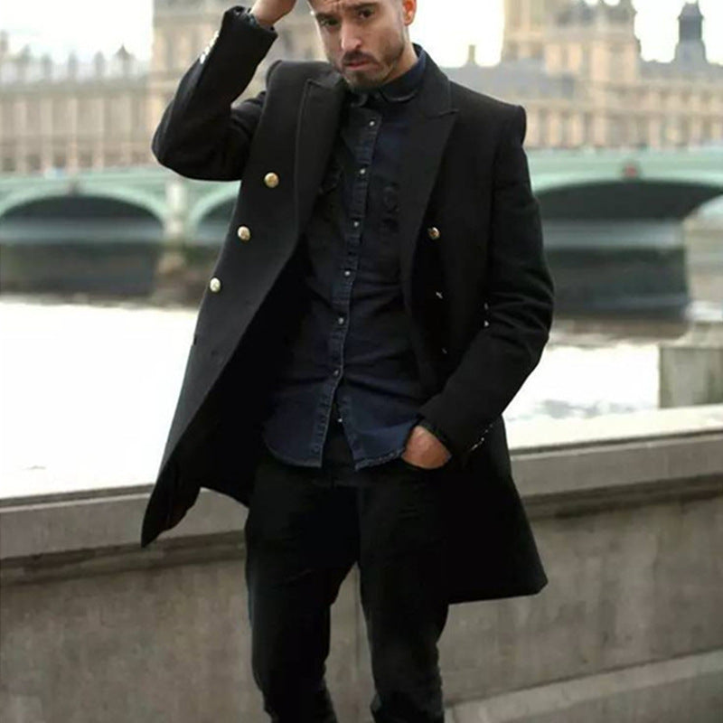 Men's Elegant Double-Breasted Coat Lisslune