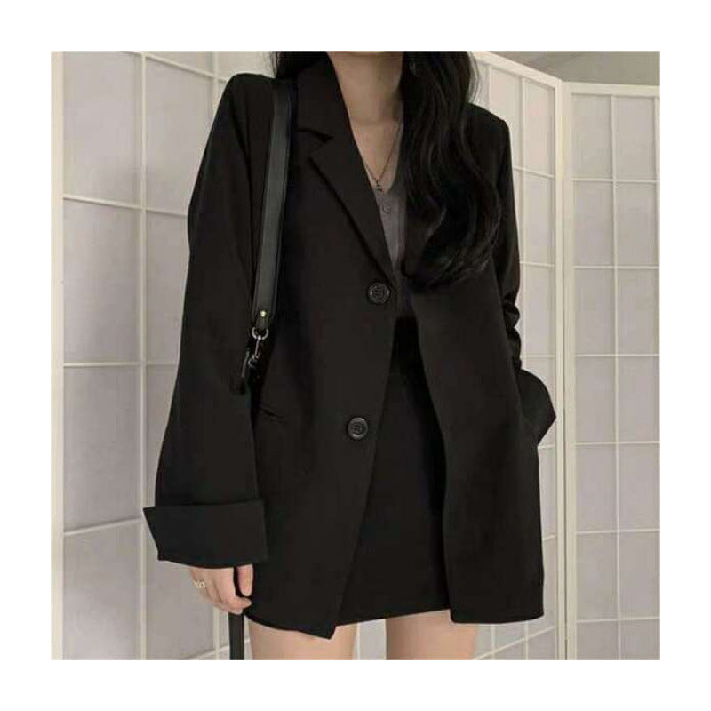 Women Elegant Blazer with Two-Button Closure and Loose Fit Lisslune