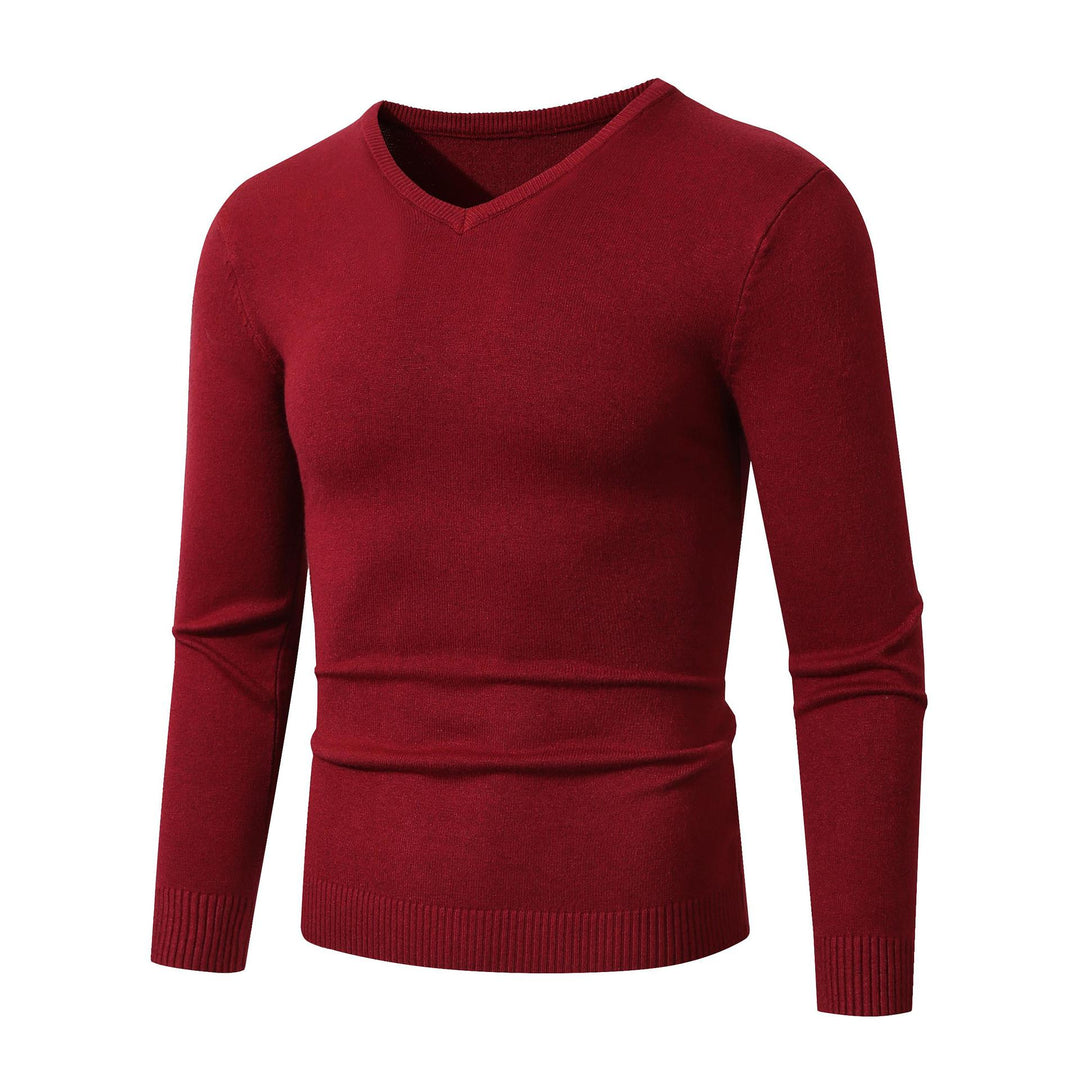Men's elegant V-neck sweater made of high-quality fine knit Lisslune