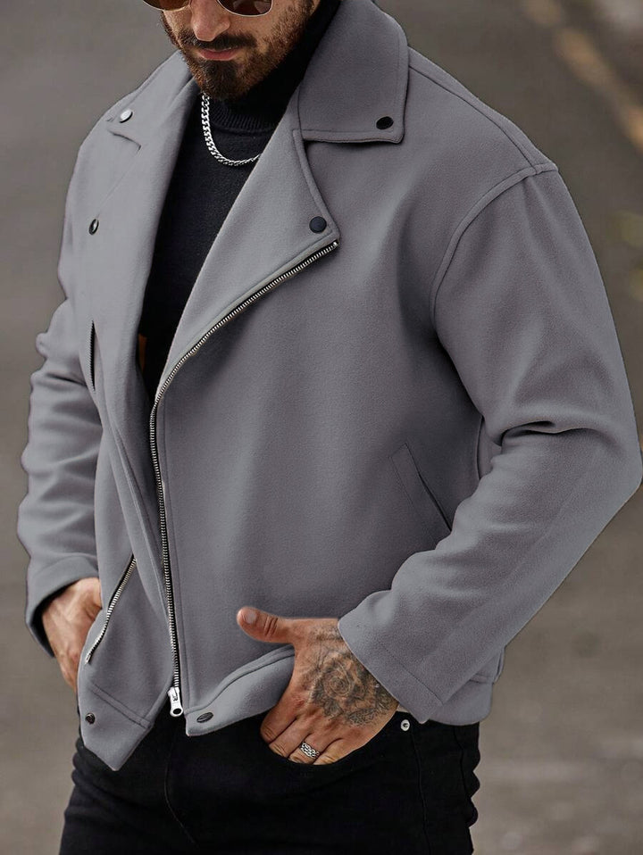 Men's Casual Motorcycle Jacket with Soft Lining Lisslune