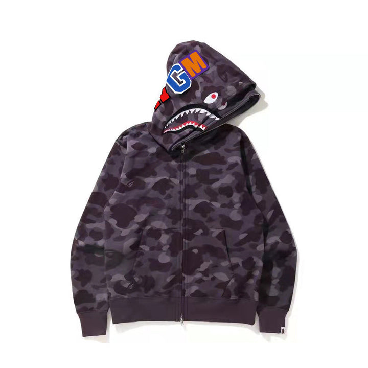 Men's hoodie with a unique camouflage design and a striking zipper Lisslune
