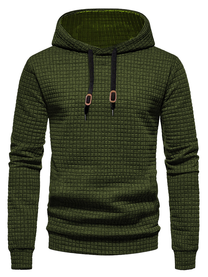 Men's design hoodie with high collar and textured fabric Lisslune