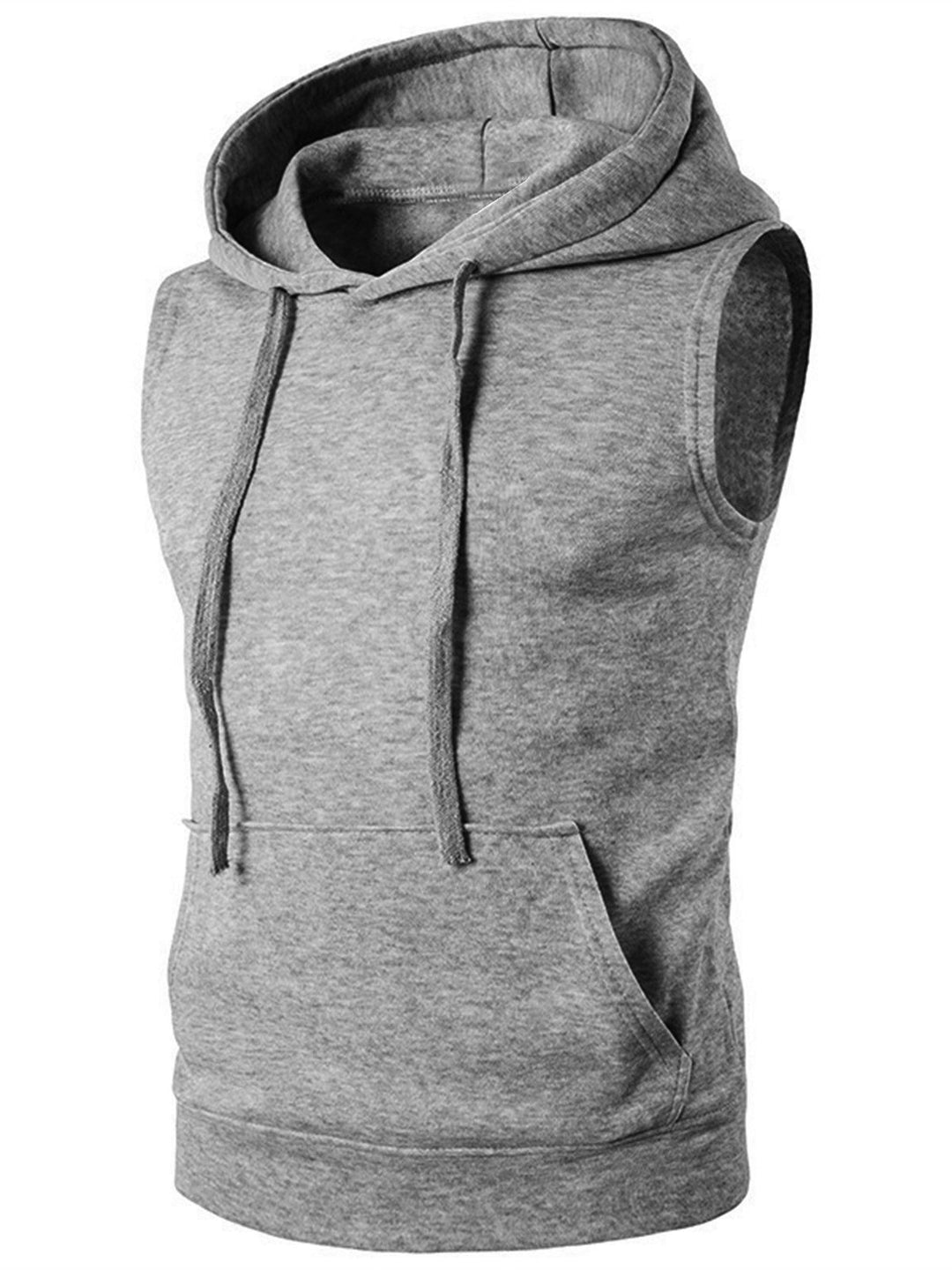 Men's sleeveless hoodie with spacious kangaroo pocket and breathable materials Lisslune