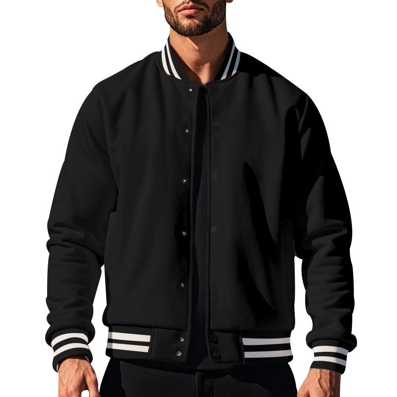 Men's Sporty College Jacket with Fashionable Collar Lisslune